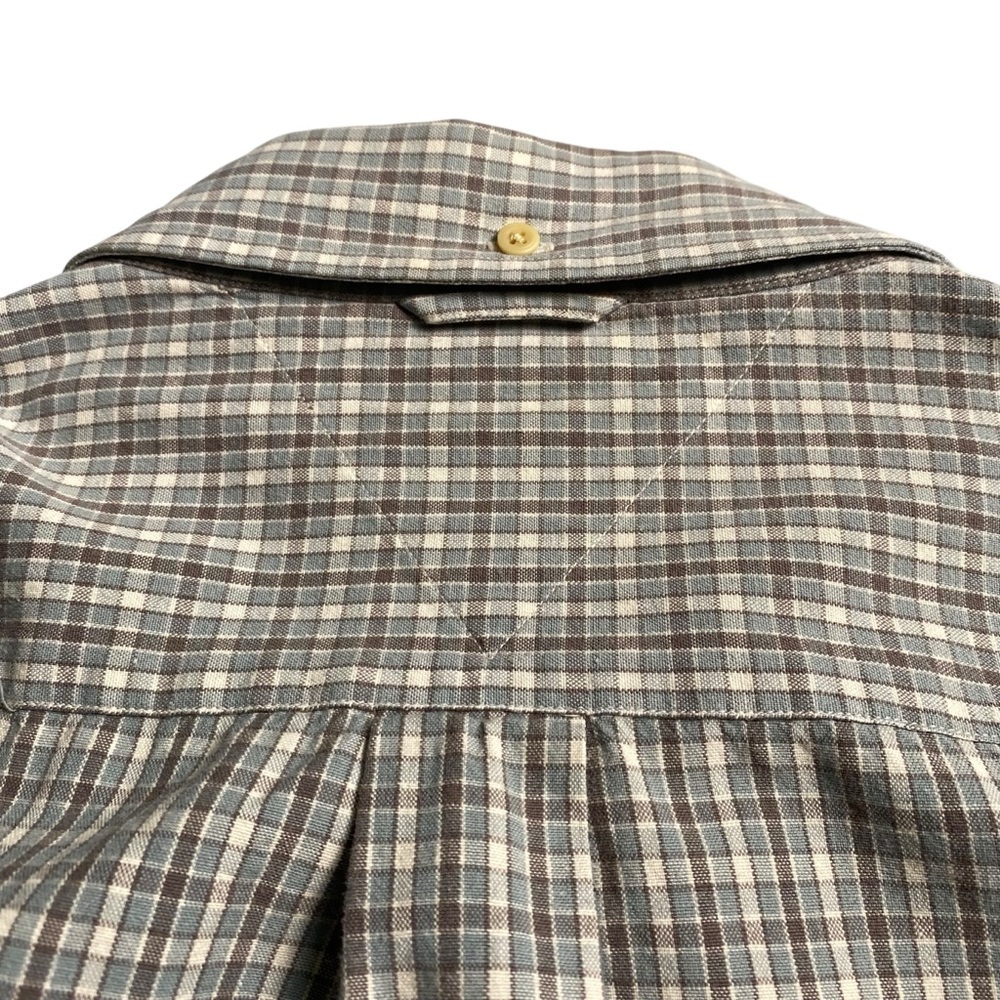 Tommy Hilfiger Blue White and Grey Plaid Button Down, XXL - Picture 6 of 8